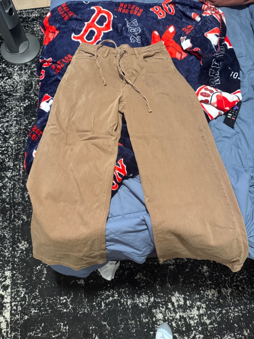 American Eagle Outfitters dreamy drape low rise Tan Drawstring/button Pants